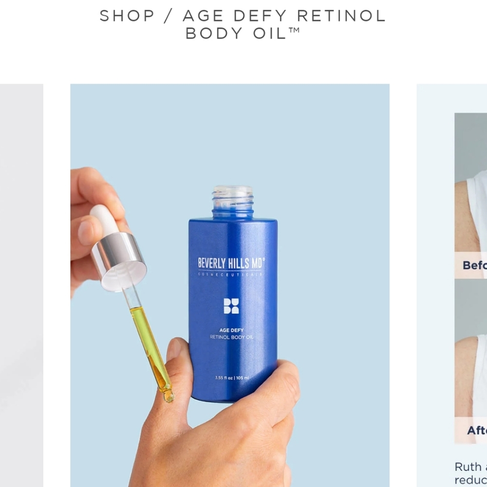 BEVERLY HILLS MD Cosmeceuticals age defy retinol body oil new sealed 3.55 oz